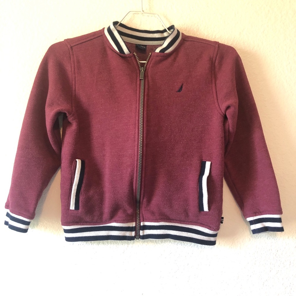 Nautica Front Zip Hoodie Jacket Vintage Retro boys